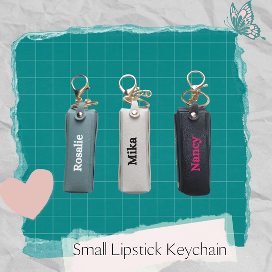 Personalized Small Lipstick Keychain