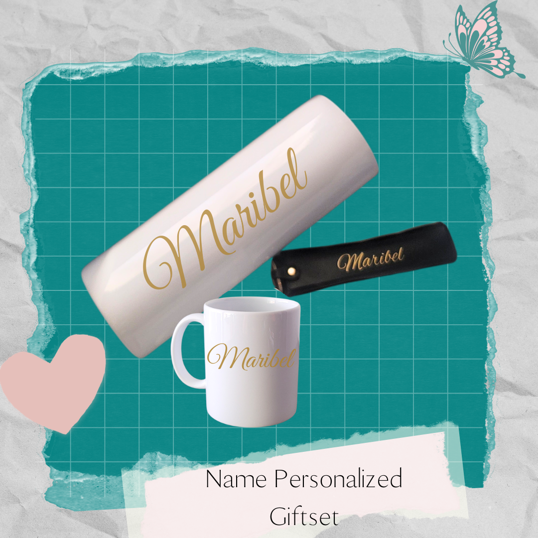Name Personalized Tumbler & Keychain Bundle