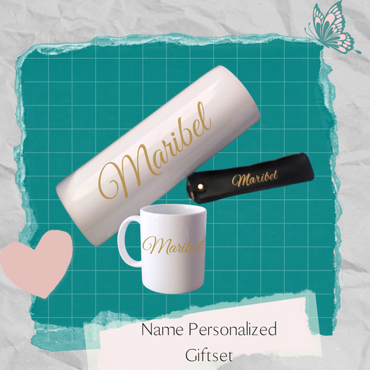 Name Personalized Tumbler & Keychain Bundle