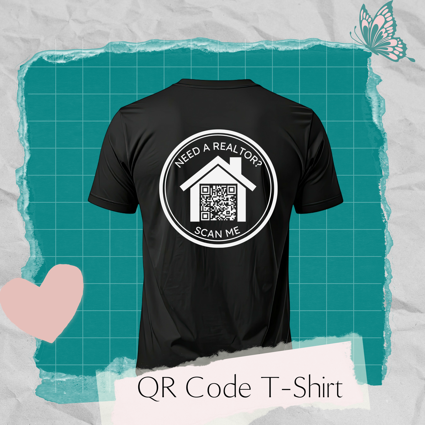 Custom Business QR Code T-Shirt
